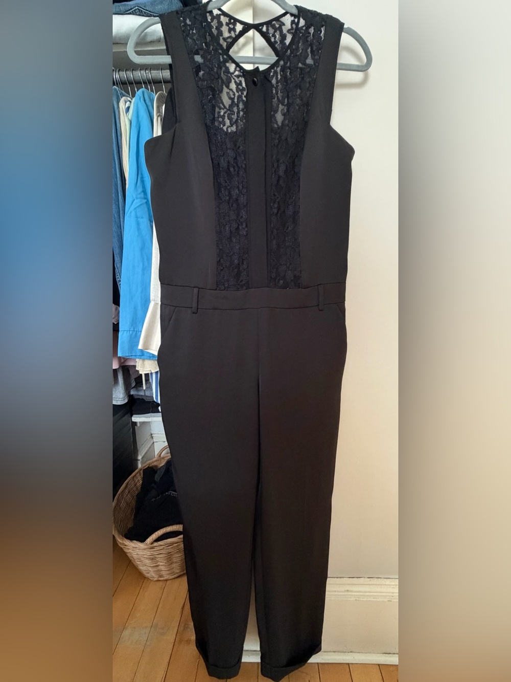 Elevenses Black Jumpsuit lace datial